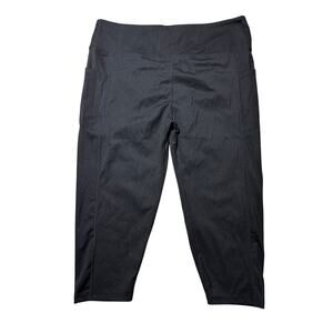 Mejing Womens 3XL Black Stretchy Athletic Butt Scrunch Capris